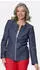 GOLDNER Velourslederimitat-Blazer mit Perforierung, Kurzgröße (1163302000200) marine