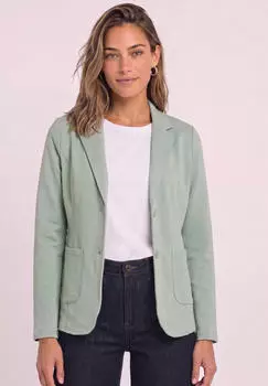 Street One Kurzblazer mit Knopf (A21312618035) eucalyptus green mel.