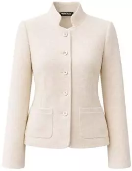Frank Walder Kurzblazer mit Knopfleiste ivory