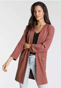 Laura Scott Longblazer mit gerafften &Auml;rmeln (74213318) rosebraun