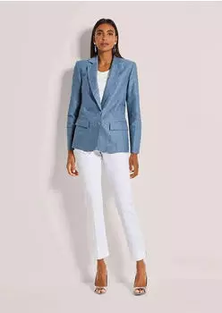 Madeleine Jersey-Blazer mit femininem Schnitt (59224025) rauchblau