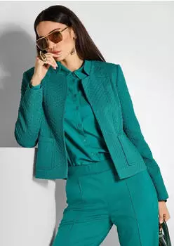 Madeleine Blazer Jersey-Blazer mit femininem Schnitt petrol