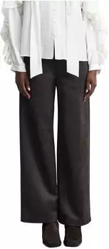 Comma Fake-Velours-Hose mit Wide Leg braun (2184597.8940)