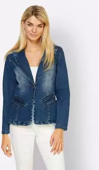 Heine Blouson Jacke Blazer Stone Washed (129213) blue-stone-washed