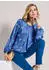 Madeleine Blazer Kurzblazer mit Unikat-Print dunkelblau/hellgrün