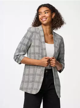Pieces Pcboss 3/4 Blazer Noos (17126850) grau/schwarz/wei&szlig;