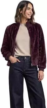 Street One Fake Fur Blouson mit Strickdetails und Print (A213076) rot