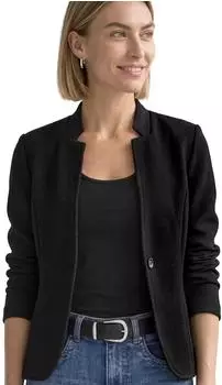 Street One Kurzblazer aus Jersey in Unifarbe (A213230) schwarz