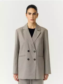 Y.A.S YASCHEKKA LS Oversize Blazer NOOS braun/schwarz/wei&szlig;