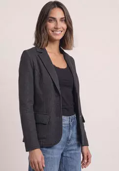 Street One Basic Blazer mit Karomuster (A213157) indigo night