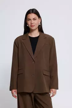 ICHI IHFAVA Oversize Bluse braun