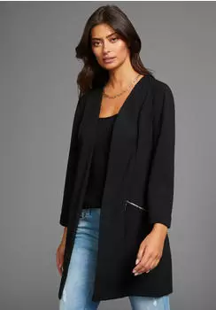 Laura Scott Longblazer mit gerafften &Auml;rmeln (47539108) schwarz