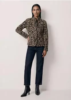 Madeleine Jacquardblazer im Leo-Design, Normale Passform (60611904200420) dunkeltaupe/schwarz/multicolor