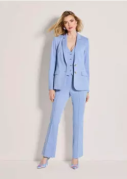 Madeleine Floraler Langer Jersey-Blazer (55975417) gletscherblau/taubenblau