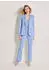 Madeleine Floraler Langer Jersey-Blazer (55975417) gletscherblau/taubenblau