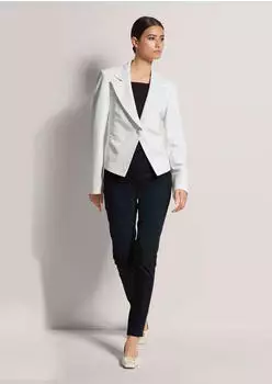 Madeleine Floraler Langer Jersey-Blazer (98057335) wollwei&szlig;