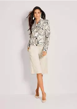 Madeleine Blazer Kurzblazer mit floralem Muster (78902665) cappuccino/multicolor