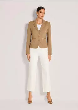 Madeleine Jerseyblazer Kurzblazer mit Wabenmuster Slim Fit (37270034) haselnuss/brokat