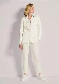 Madeleine Jerseyblazer Eleganter Longblazer mit Stretch-Komfort (49525437) wollwei&szlig;/silbergrau