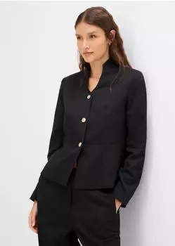 bonprix Jackenblazer mit Kelchkragen, bequeme Passform (56526437) schwarz