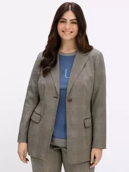 Sheego Blazer mit Karomuster (225792) schoko-cognac-kariert