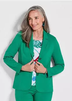 GOLDNER Jersey-Blazer mit Reverskragen (281050) gr&uuml;n