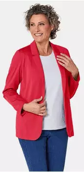 GOLDNER Damenblazer mit Reverskragen und Paspeltaschen (39385543) rot
