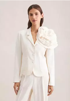 Seidensticker Jackenblazer Zweiknopf mit aufgesetzten Taschen (23930455) sanftes wei&szlig;