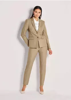 Madeleine Jerseyblazer Eleganter Einreiher mit Reverskragen (57401041) caramel/schwarz