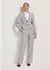 Madeleine Floraler Langer Jersey-Blazer (63131040) steingrau/wollweiß