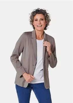 GOLDNER Jersey-Blazer mit Reverskragen (771559) taupe