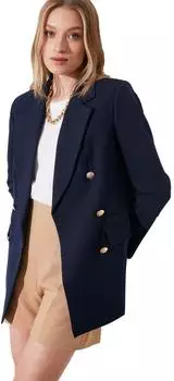Trendyol Oversized Jacke (TWOSS20CE0024) navy blau