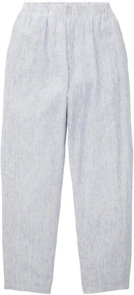 Tom Tailor Denim Tapered Fit Hose Damen white blue vertical stripe (1036521)