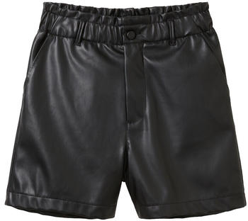 Tom Tailor Denim Paperbag Shorts aus Kunstleder deep black (1039447)