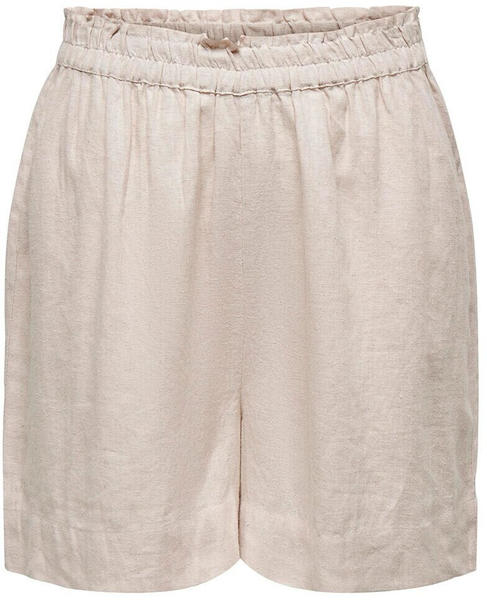 Only Tokyo Linen Blend High Waist Shorts (15259587) moonbeam