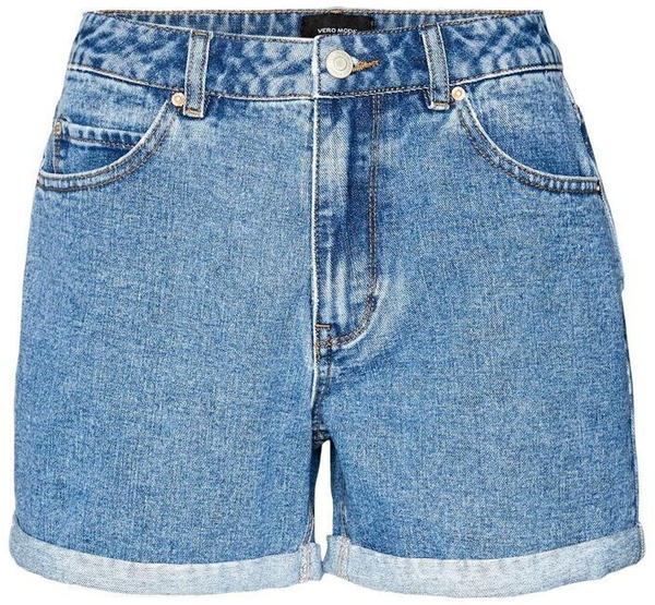 Vero Moda Zuri Loose Fit Mix High Waist Shorts (10279493) medium blue denim