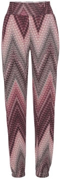 Lascana Hose 'Missoni' aubergine beere weinrot