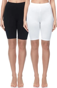 Merry Style Kurze Leggings aus Baumwolle MS10-200 schwarz weiß