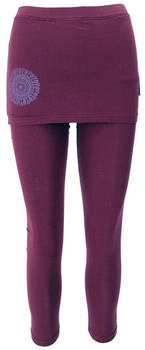 Guru-Shop Yoga-Hose Minirock bordeaux Baumwolle