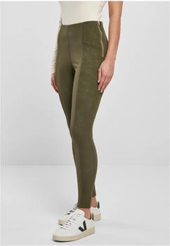 Urban Classics Washed Faux Leather Pants olive