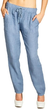 Caspar KHS045 lange Leinenhose Loose Fit
