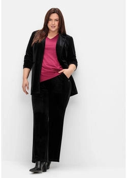 Sheego Stretch-Hose aus Samt Teilgummibund