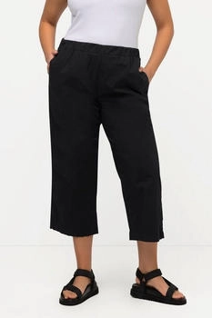 Ulla Popken 8-Hose Ruby geformtes Knie gerades Bein schwarz