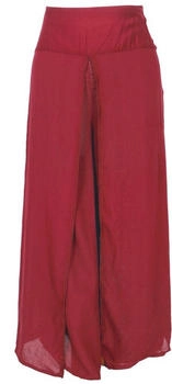 Guru-Shop Relaxhose Palazzohose offene Boho Sommerhose rot