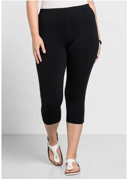 Sheego Leggings Capri-Länge schwarz