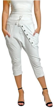 Mississhop Caprihose Boyfriend Hose Jogginghose M 168 weiß