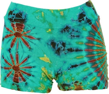 Guru-Shop Pantys batik Unikat Shorts Bikini Pantys grün