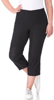 Kj Brand Caprihose 'Susie Capri Wash Go' bügelfrei schwarz