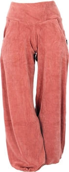 Guru-Shop Samt Pluderhose apricot Synthetisch