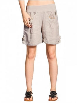 Caspar Leinen Shorts BST002 Hosentaschen